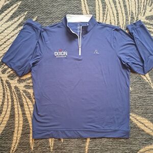 Rhoback Old Glory 1/4 Zip Pullover Sweatshirt Mens Size 2XL XXL Blue Governor